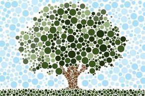 tree made of dots
