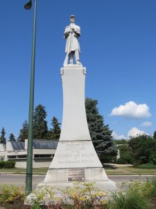 Civil War Monument erected in 1917.  The WRC raised enough money for the base.  Sarah Lord, widow of Dr. Lord paid for the rest of the monument and selected the inscription.  Located in Veterans Memorial Park.