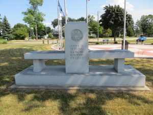 Monument which replaced the Honor Roll, would honor all veterans who served in all wars.  Originally placed in front of the Kaukauna High School ( River View Middle School) Now located in Veterans Memorial Park.